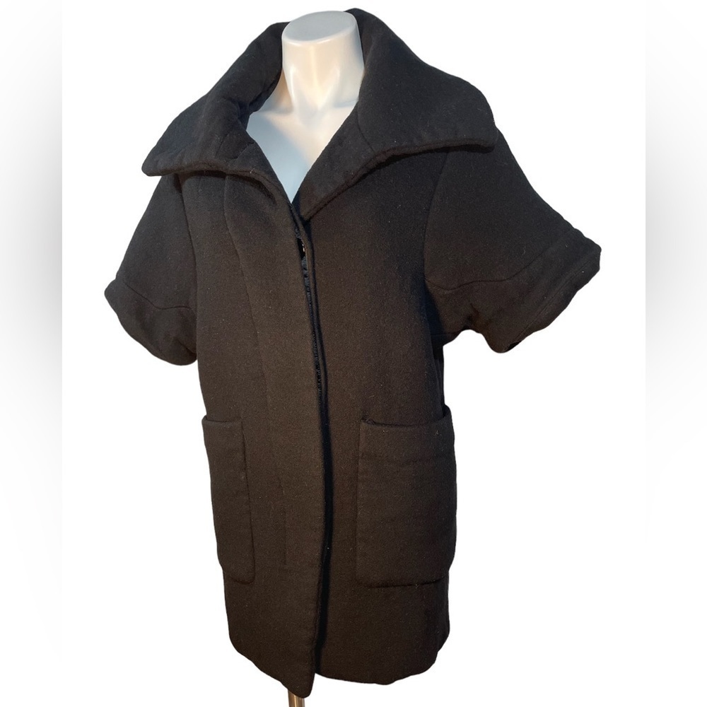 ONLY Love Collection Queena (lovy) Street Wear Wool Short Sleeve Coat Black S